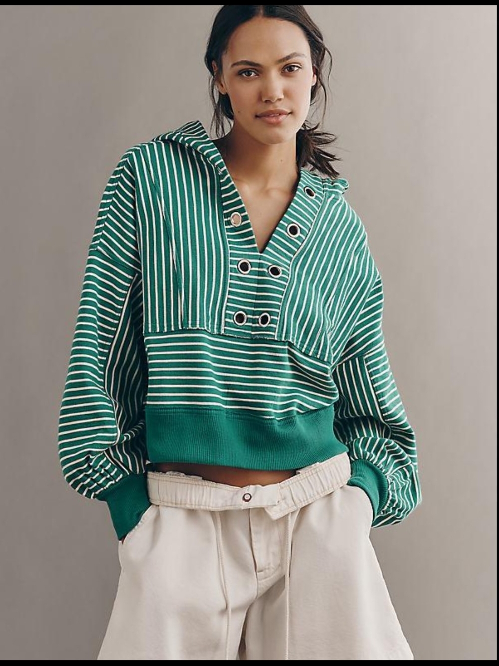 Pilcro cotton grommet hoodie from Anthropologie